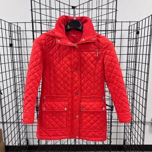 Women's Calvin Klein Orange Puff Jacket with Hood Size XS